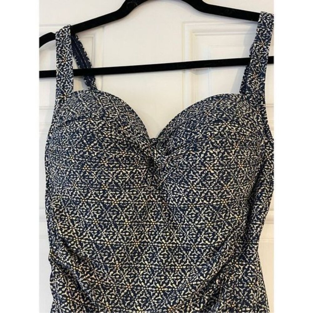 BOND-EYE Australia ONE PIECE SWIMSUIT Nip Tuck Shirred Maillot Stripe